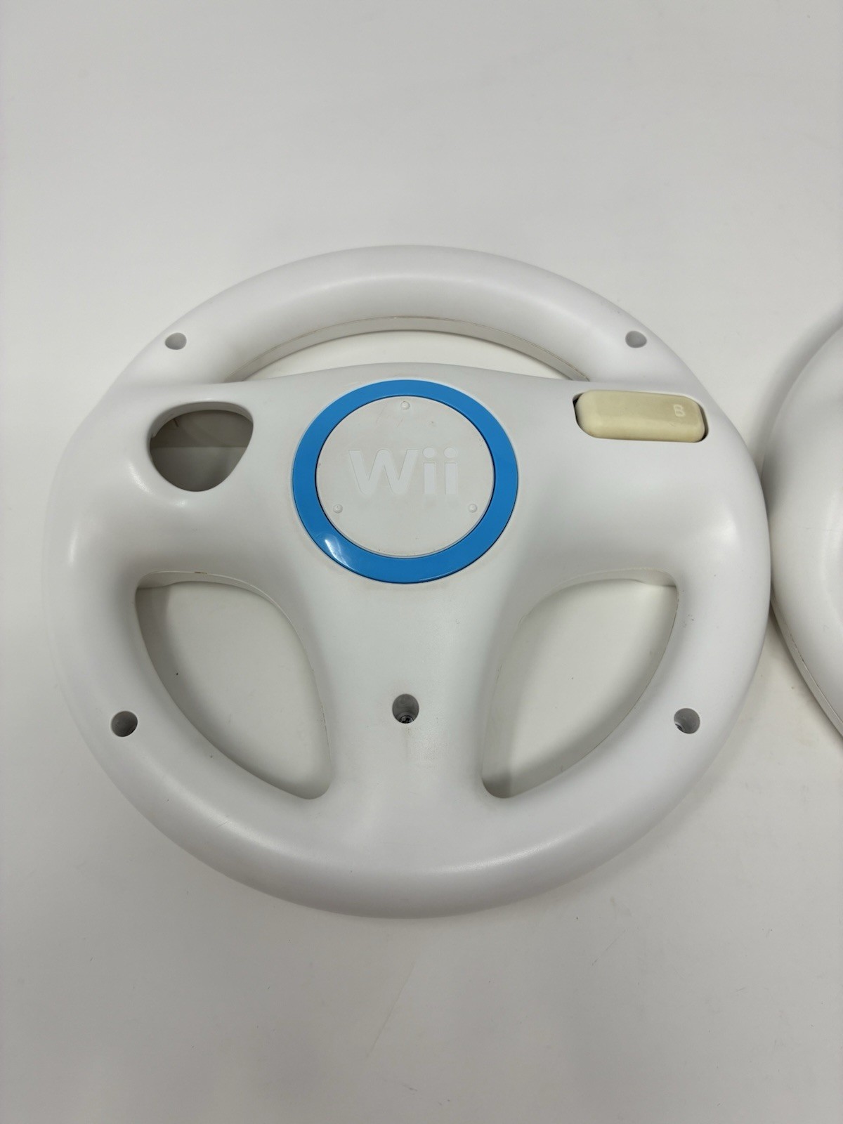 2X Official Nintendo Wii Steering Wheel Mario Kart OEM White RVL-024