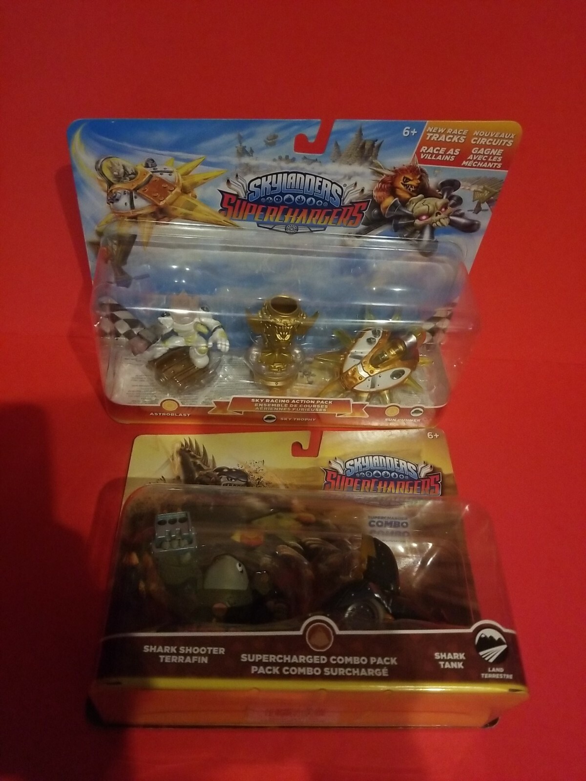 SKYLANDERS SUPERCHARGERS SKY RACING ACTIONPACK Astroblast & TERRAFIN SUPERCHARGE