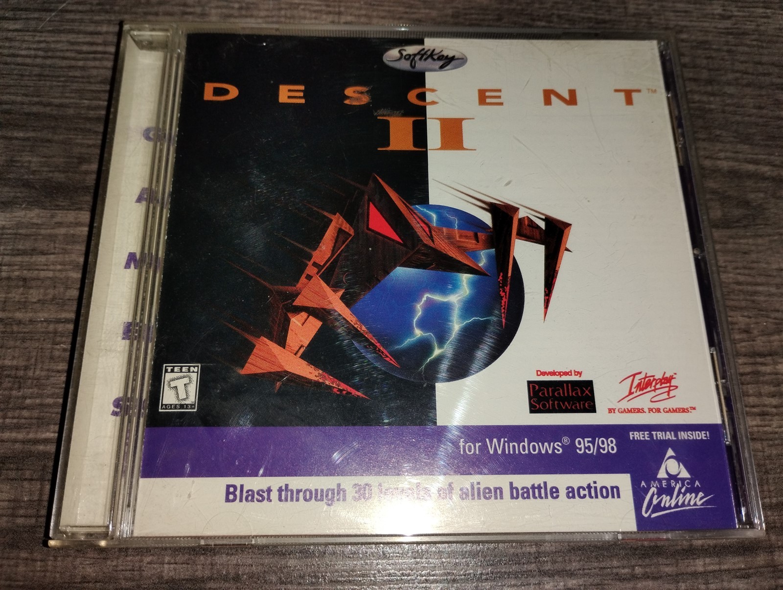 Descent II 2 PC CD-ROM Interplay Parallax game for Windows 95/98 SoftKey 1998