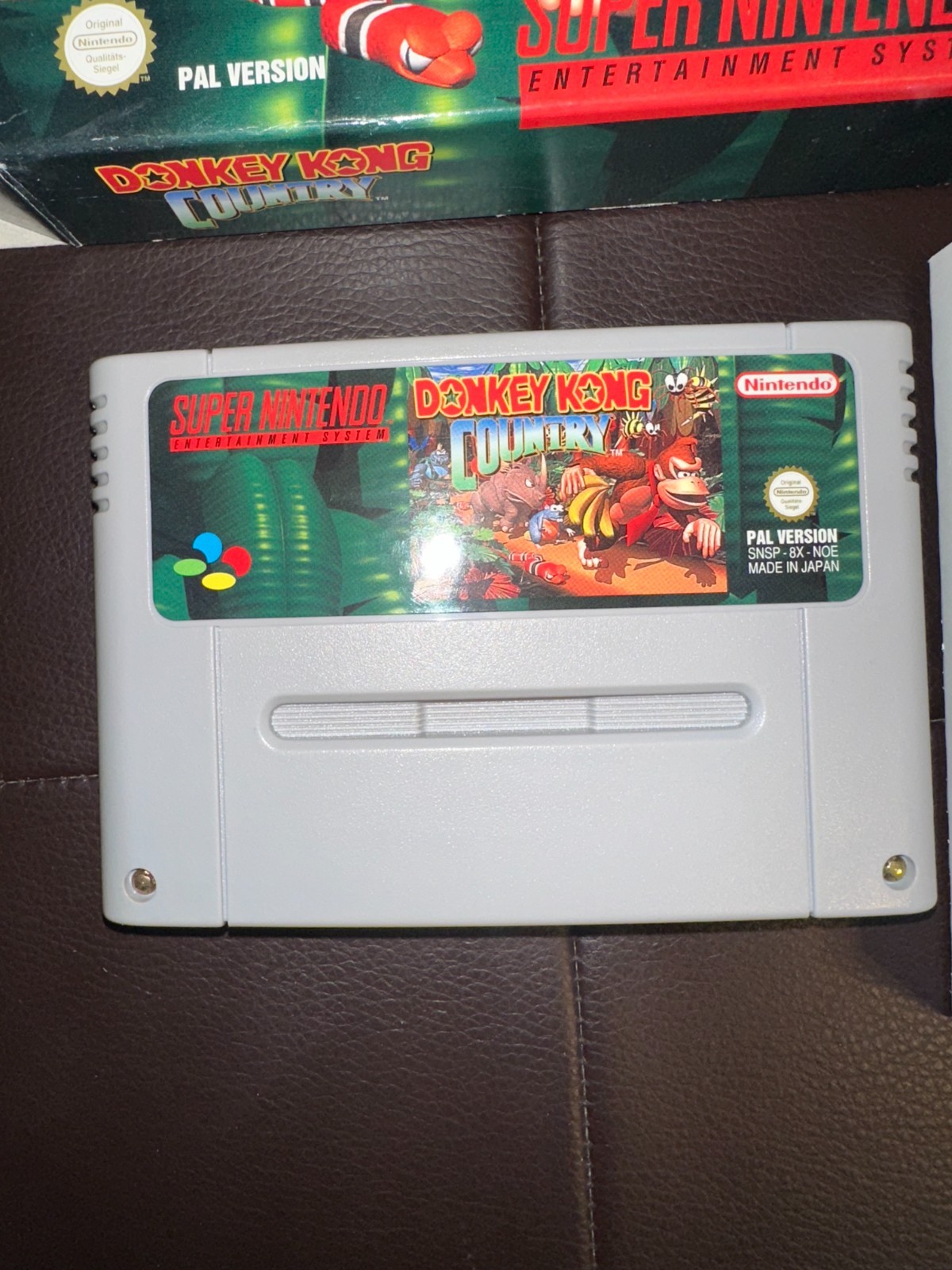 Donkey Kong Country SNES PAL CIB Complete German Version Authentic