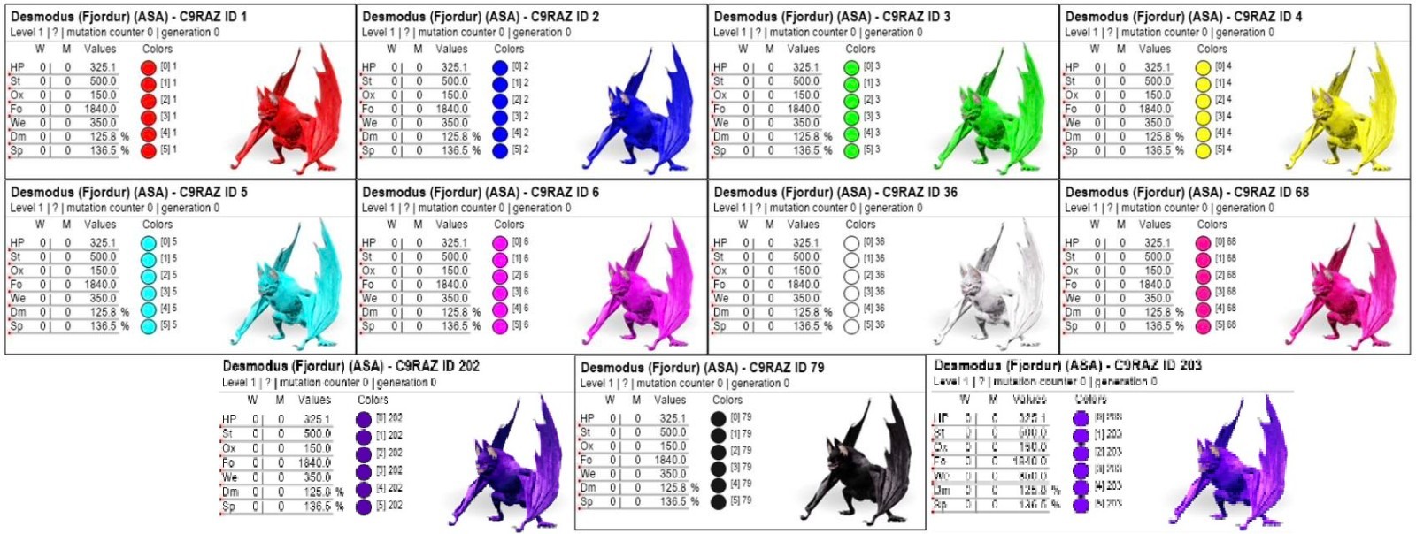 🔥ARK Survival Ascended Level 1 desmodus female lvl one clones | PvE PC/XBOX/PS