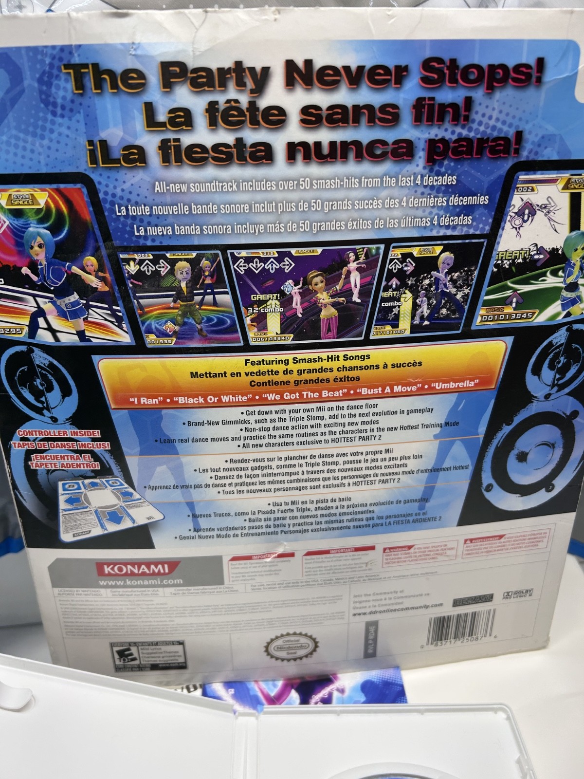 Wii Dance Revolution Hottest Party 2 Dance Pad Mat & Game