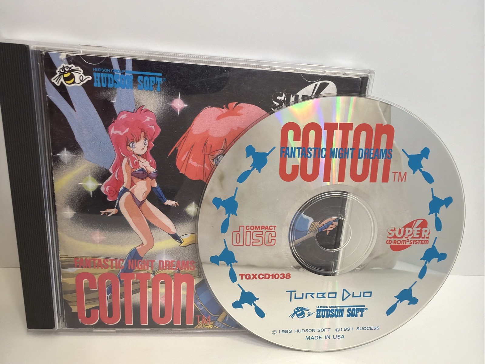 Cotton: Fantastic Night Dreams TurboGrafx Super CD Turbo Duo US Ver Disc +Manual