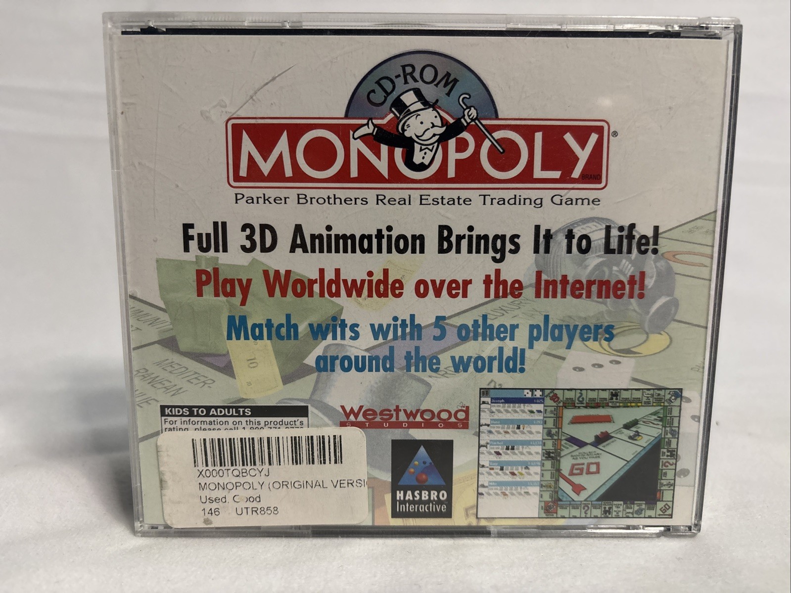 PC Game Lot – Monopoly + Battleship – Hasbro Interactive – Windows 95 CD-ROM