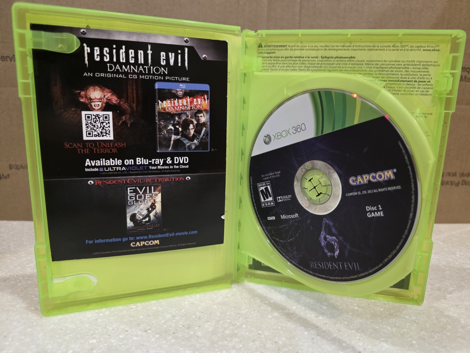 Resident Evil 6 (Microsoft Xbox 360, 2012)