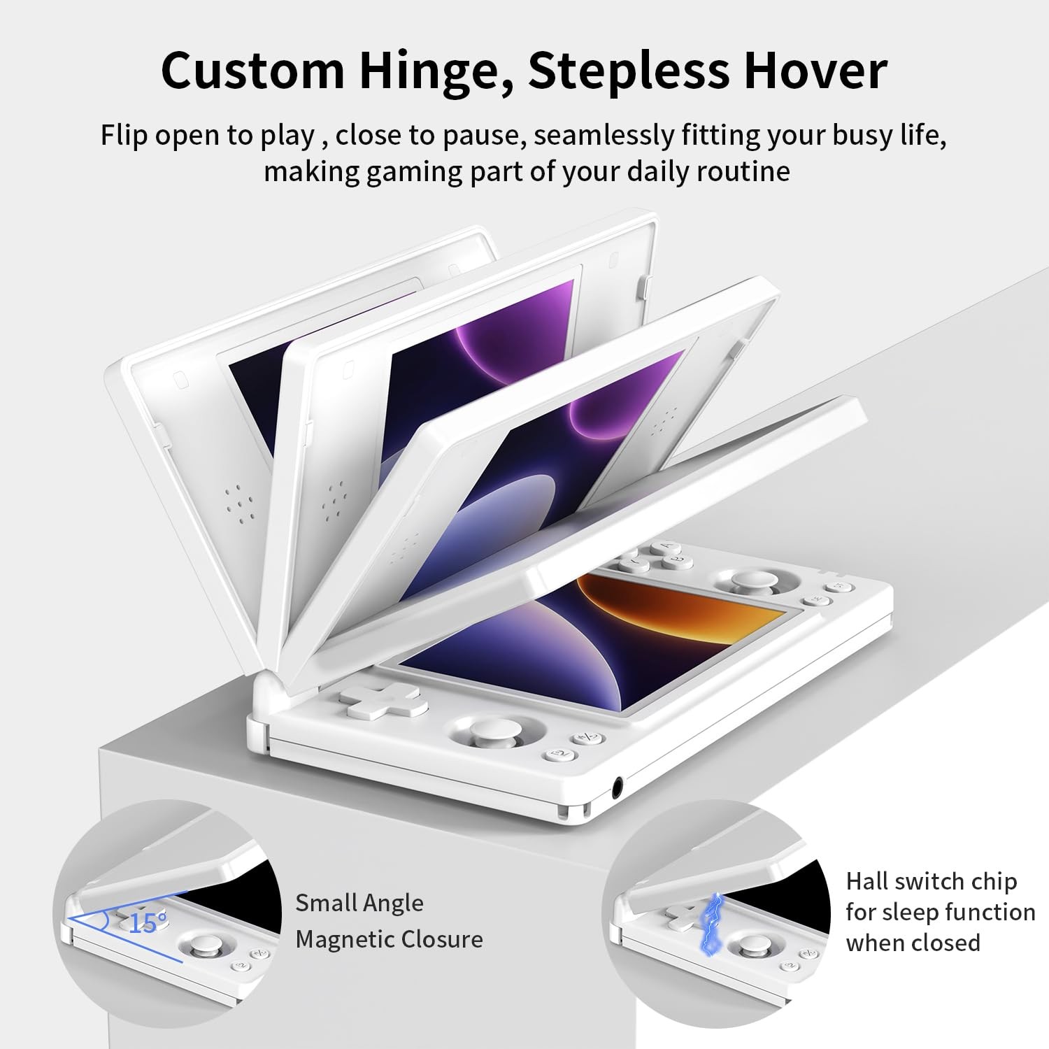 Anbernic RG DS Flip Retro Handheld Game Console , RGDS 4.0 Inch Dual IPS Touc…