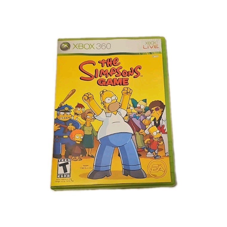 “The Simpsons Game” Xbox 360 EA 2007 with Manual – No Poster