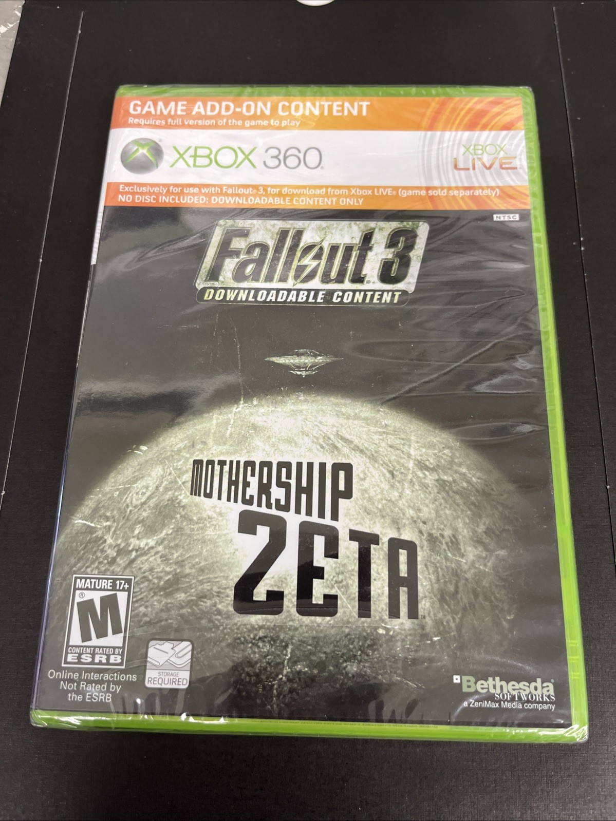 Fallout 3 Mothership Zeta Add-On DLC (Microsoft Xbox 360) BRAND NEW SEALED