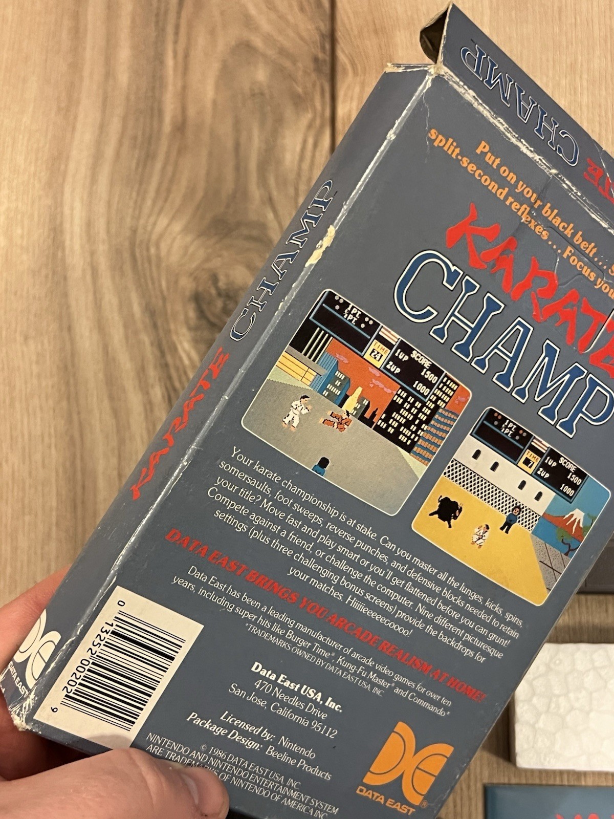 Karate Champ (Nintendo NES, 1986) CIB Complete 5-Screw w/ Hangtab Tested