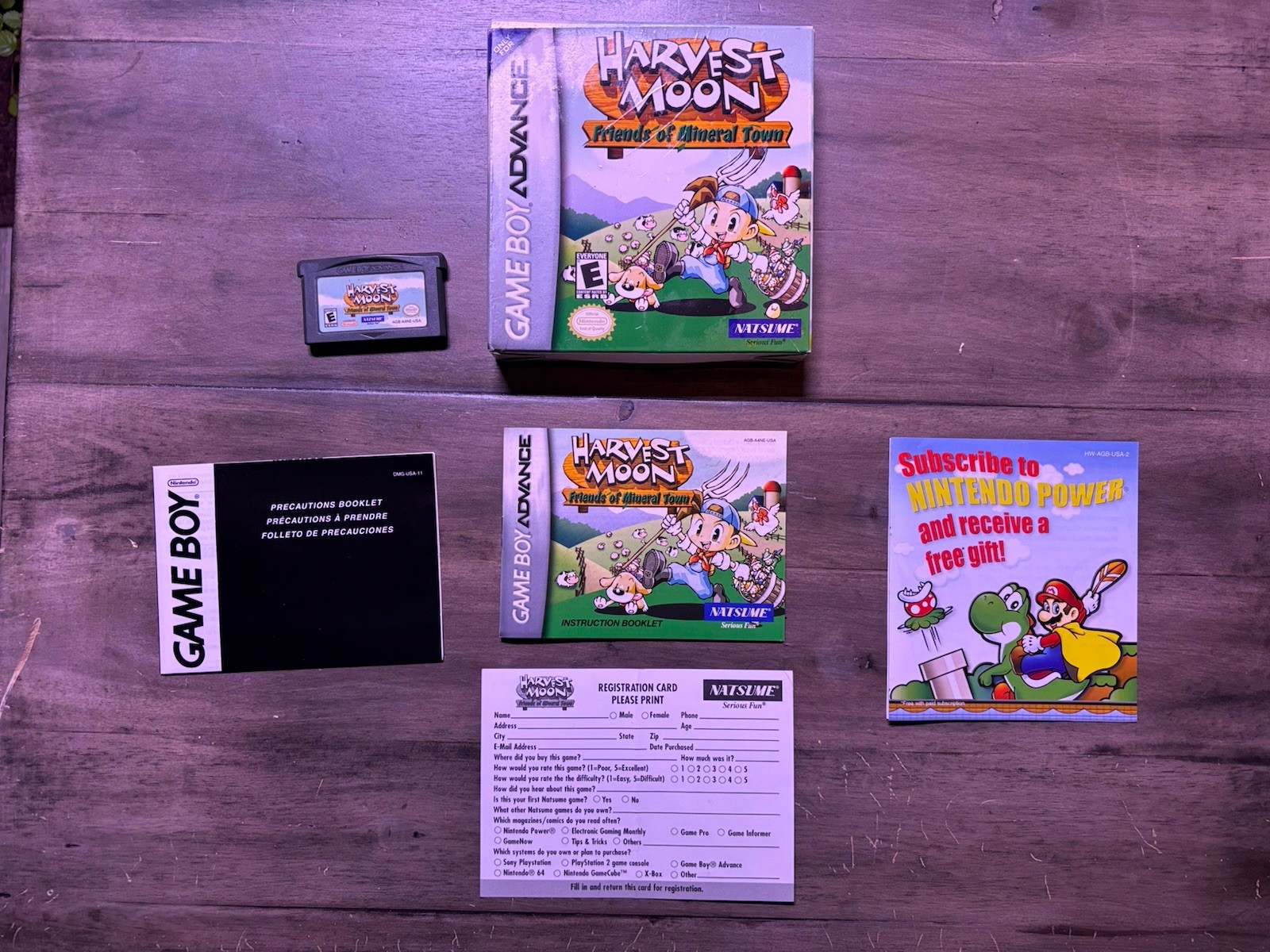 Harvest Moon: Friends of Mineral Town Complete Box Manual Reg Ca…