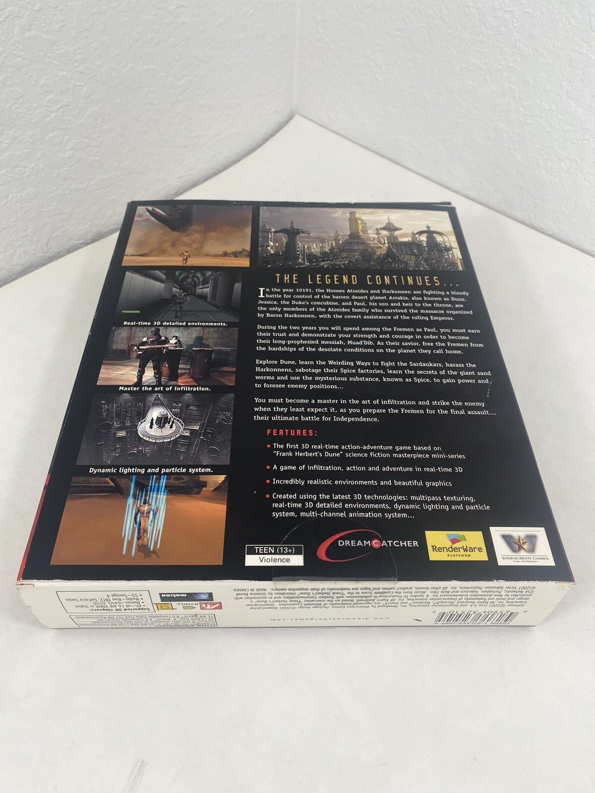 NEW NEVER PLAYED Frank Herbert’s DUNE Dreamcatcher Cryo Big Box PC 2001