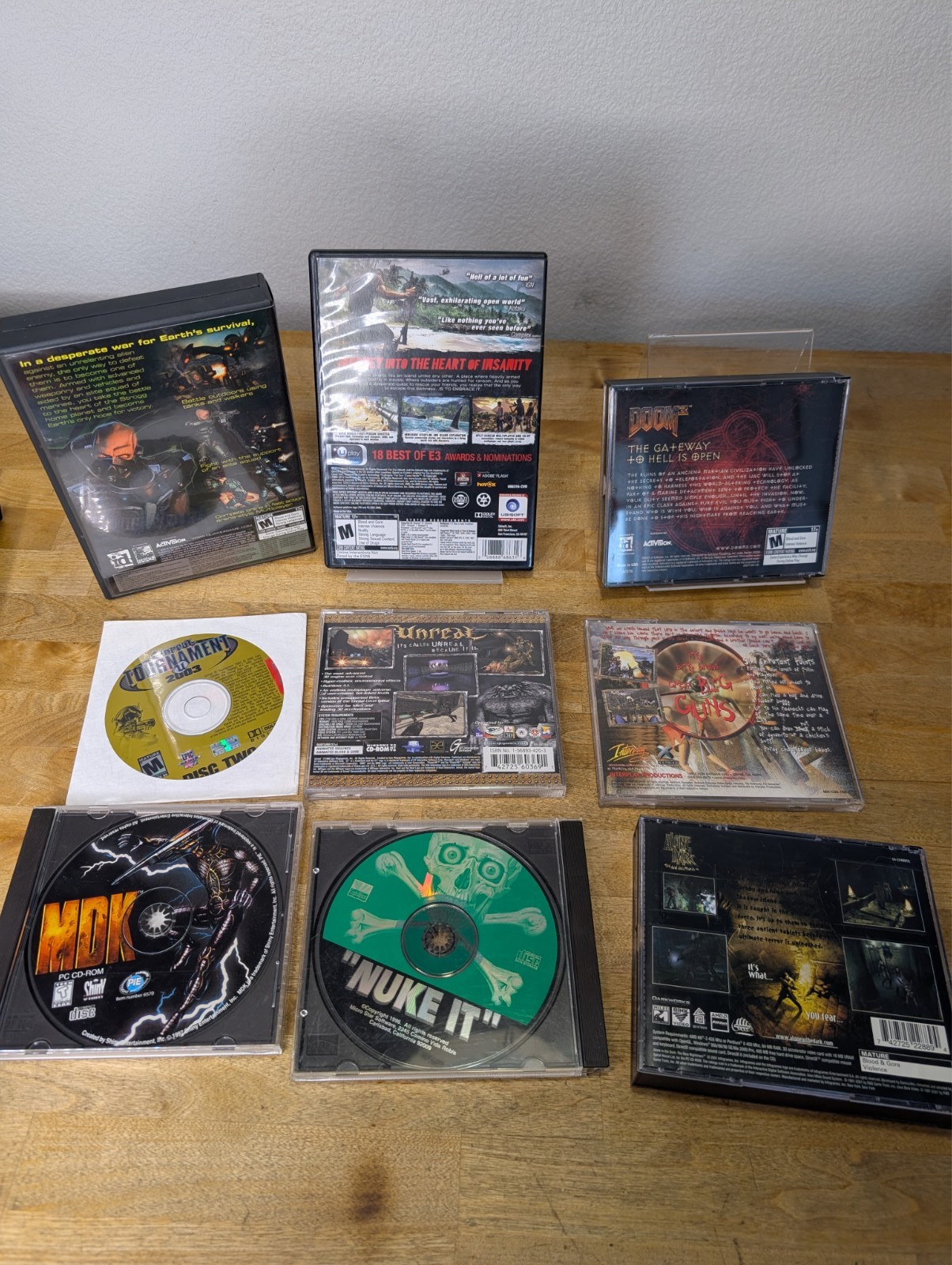 Vintage FPS PC Games Lot Quake, Doom, Unreal, MDK, Far Cry 3