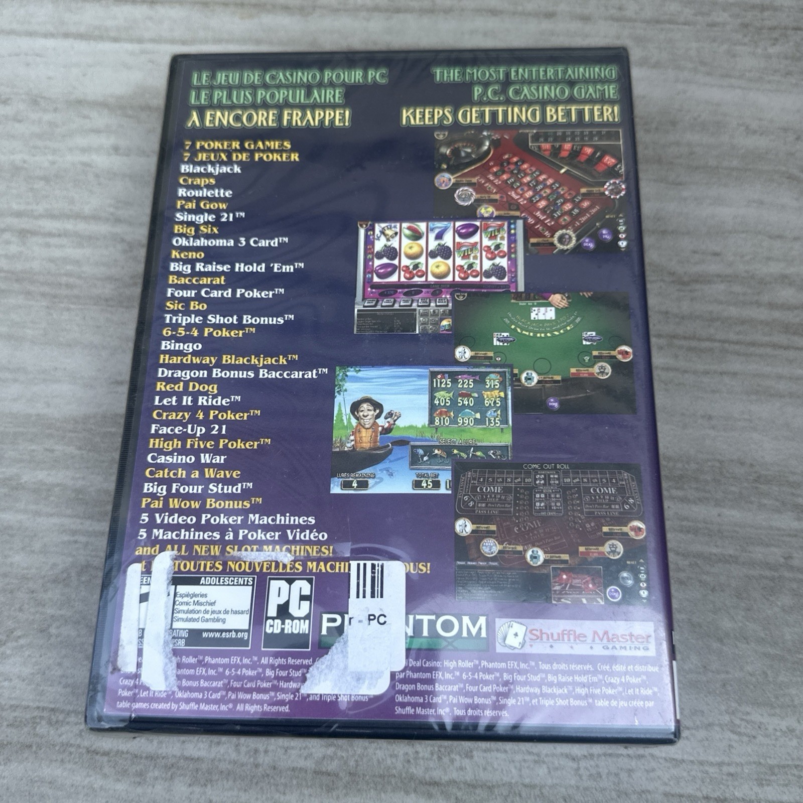 Video Game PC Reel Deal Casino High Roller NEW Mostly Sealed Box