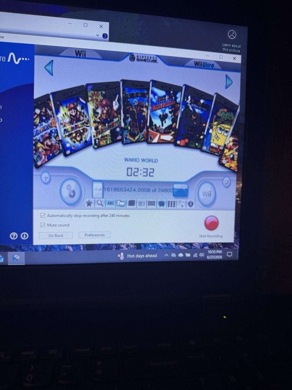 HomeBrew Wii With 64 GB Flash Drive Games Included Mario Nunchuck Remotes Etc