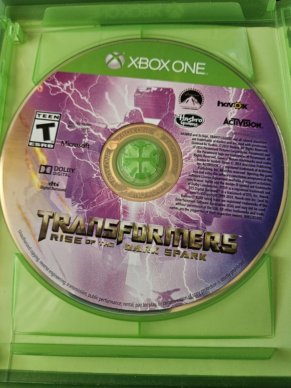 Transformers: Rise of the Dark Spark (Microsoft Xbox One, 2014)