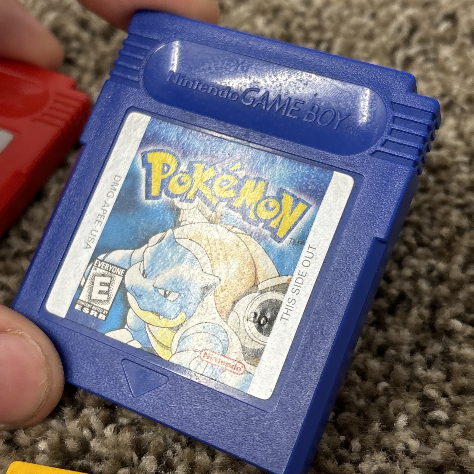Pokemon Blue Red Yellow Gameboy Game Boy Authentic NEW BATTERY