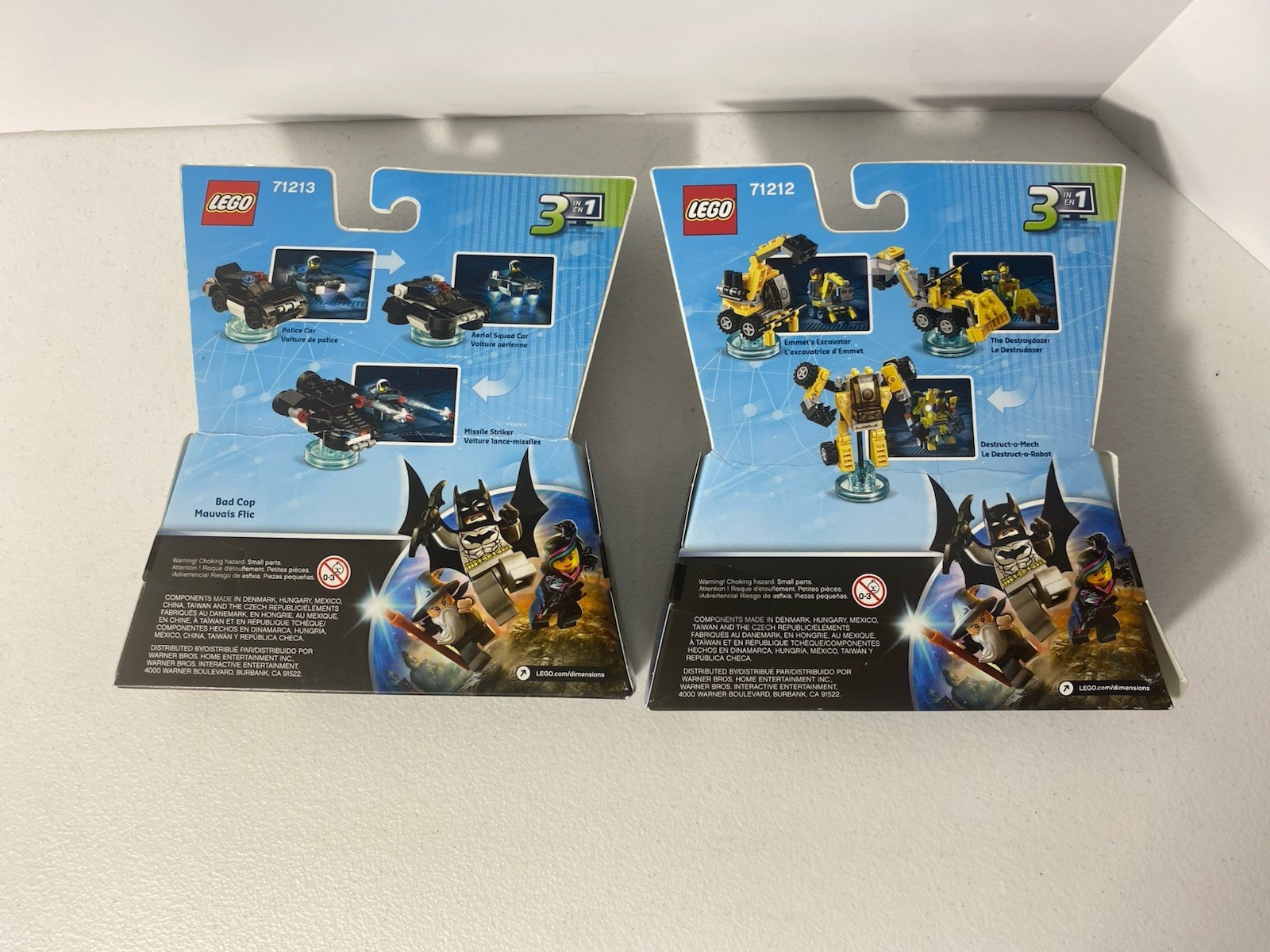 LEGO Dimensions Lot 2 The LEGO Movie Emmet 71212 Bad Cop 71213 Sealed