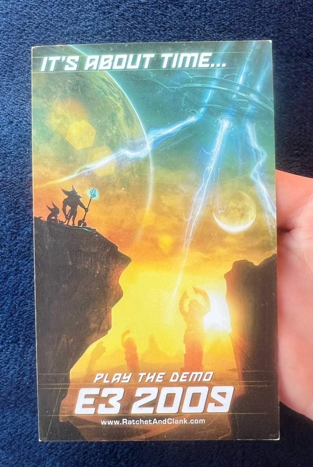 Ratchet & Clank Future A Crack in Time Demo E3 Promo Card 2009 HTF RARE PS3