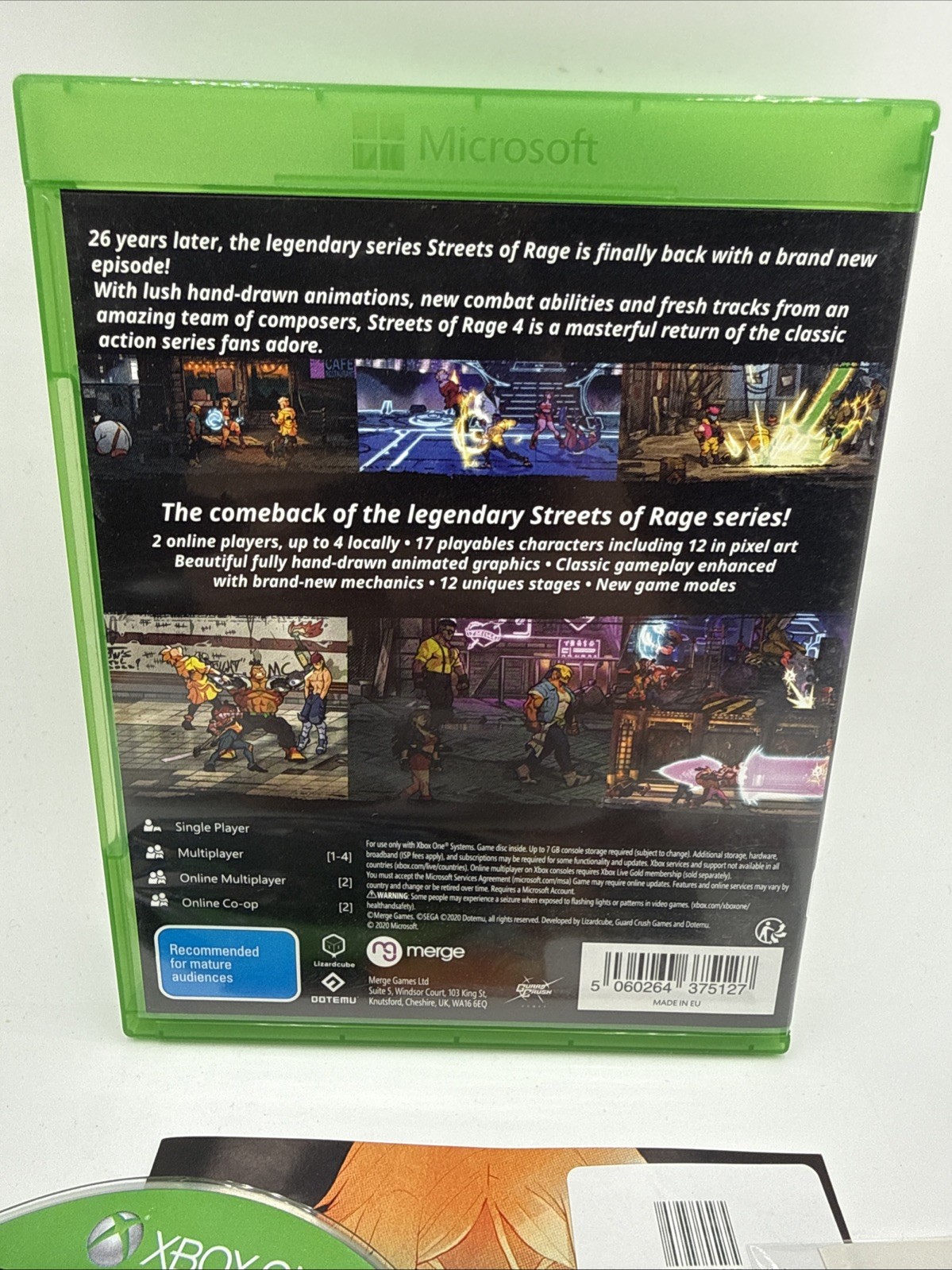 Streets of Rage 4 Xbox One RARE GEM! FREE TRACKED POSTAGE