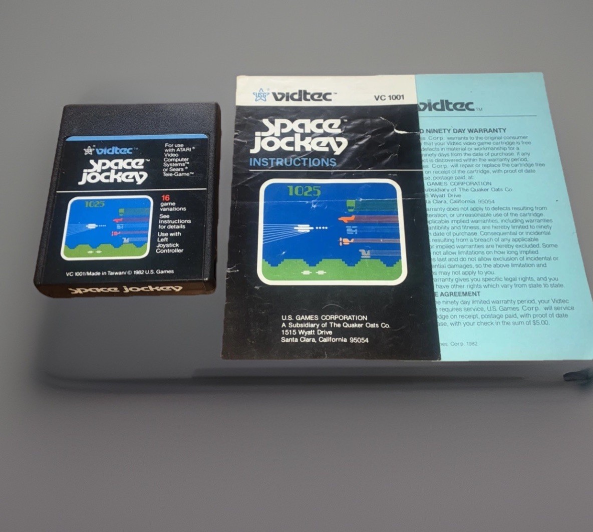 Atari 2600 Space Jockey from Vidtec Cart with Manual Tested Vintage Video Game