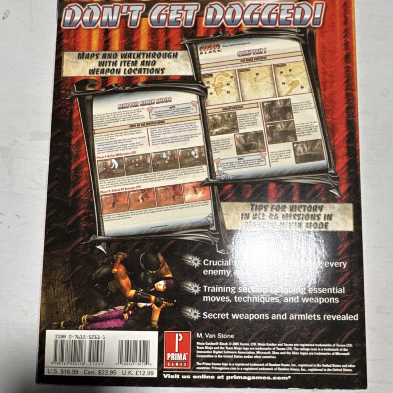 Prima Games Ninja Gaiden Black Strategy Guide Maps Walkthrough Ryu Hayabusa