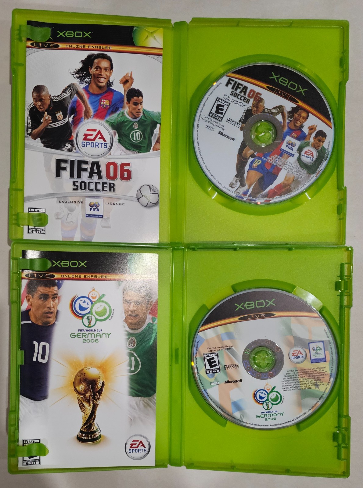 FIFA 2006 and World Cup Germany (Microsoft Xbox, 2006) Both CIB, Complete