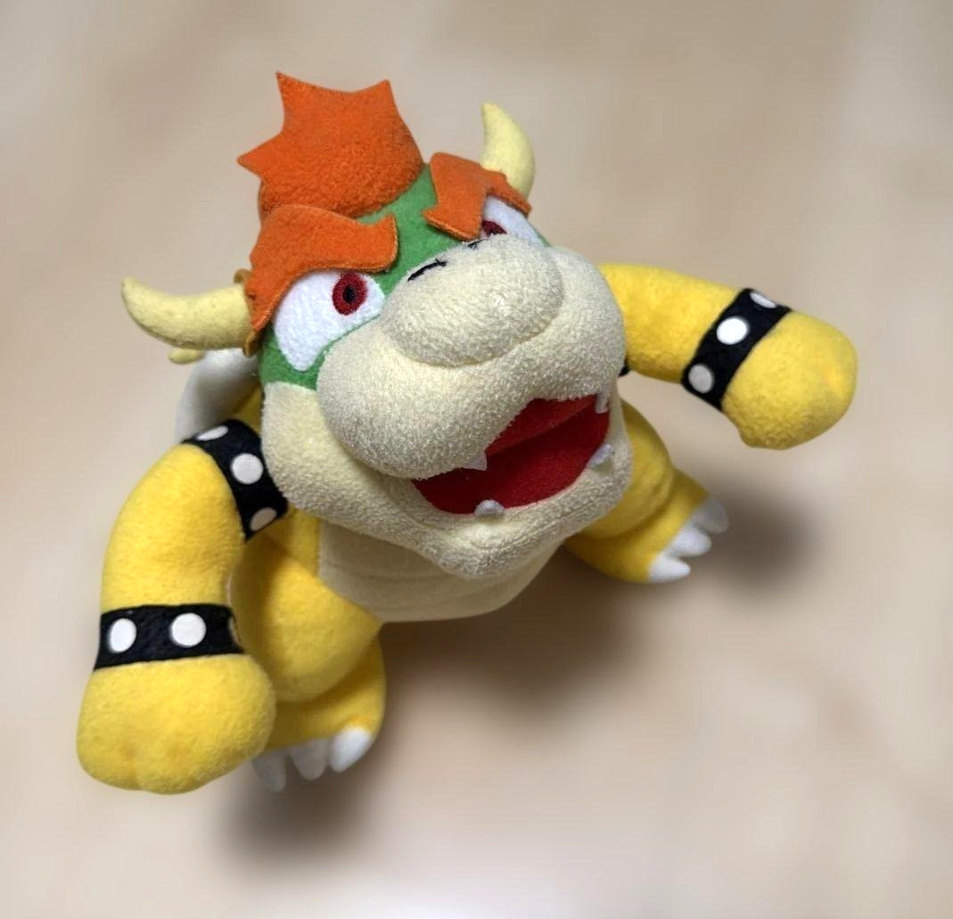 Super Mario Party 5 Bowser Plush Doll Nintendo Sanei Hudson 2003 Ages 13+ Used