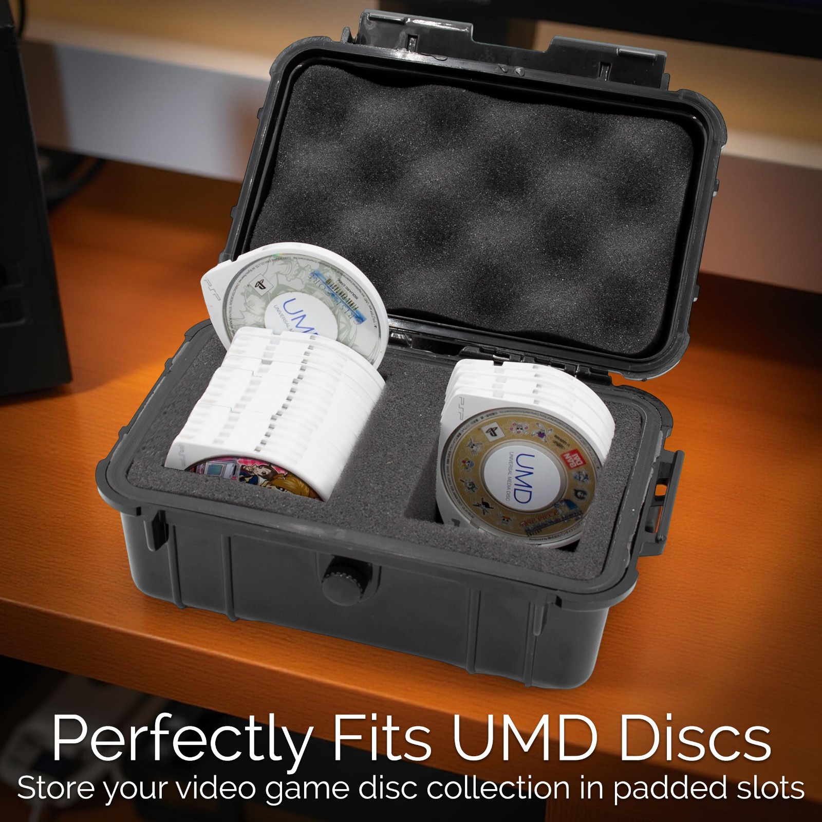 Casematix Hard Shell PSP UMD Disc Case – Holds 18 Games for PSP 1000 2000 3000