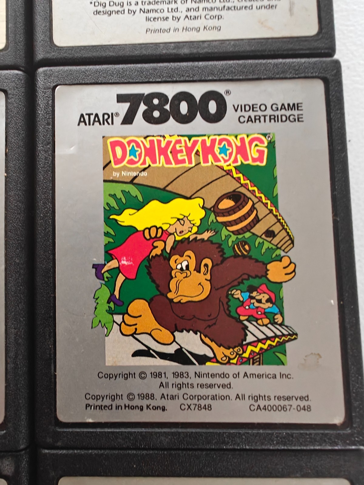 Atari 7800 ProSystem Lot of 10 Game Cartridges: Donkey Kong, Galaga, Fight Night