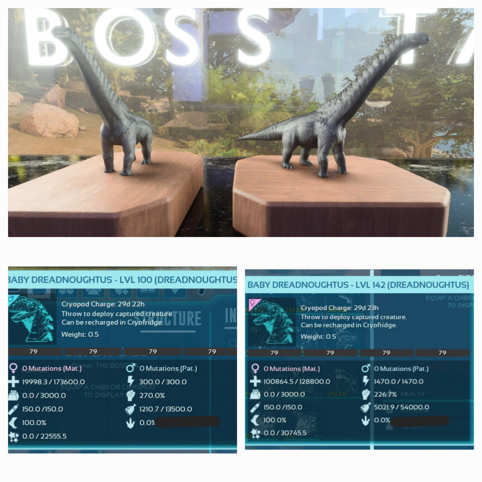 ARK ASA PVE OFFICIAL PAIR BABY DREADNOUGHT BLACK FULL #79 EXTINCTION PC/XBOX/PS5