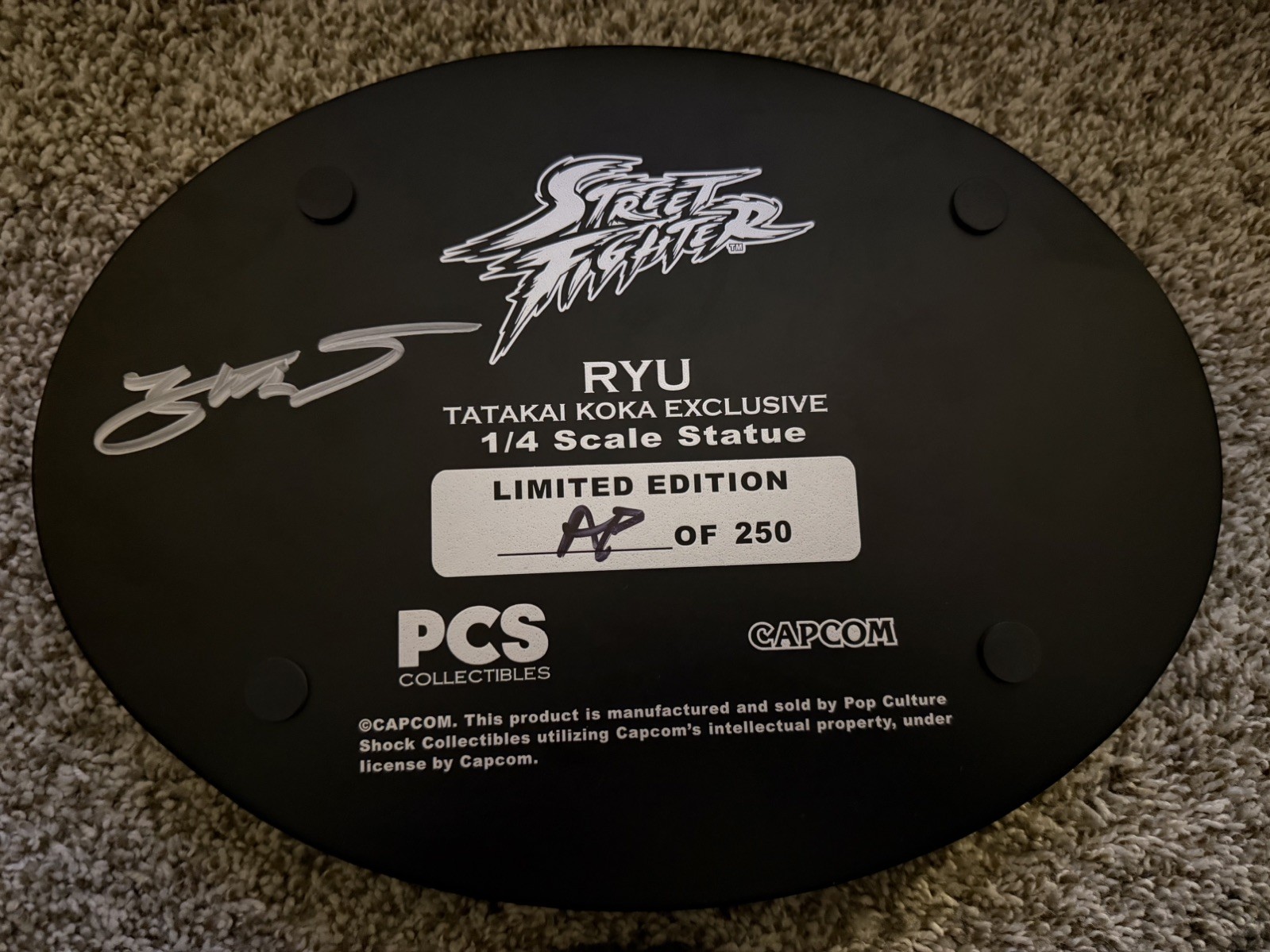 STREET FIGHTER Pop Culture Shock Ryu Tatakai Koka Exclusive 1/4 Statue auto AP