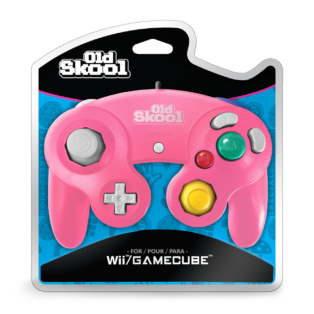 Old Skool Dual Analog Controller for Nintendo Game Cube & Wii – Mascot Pink