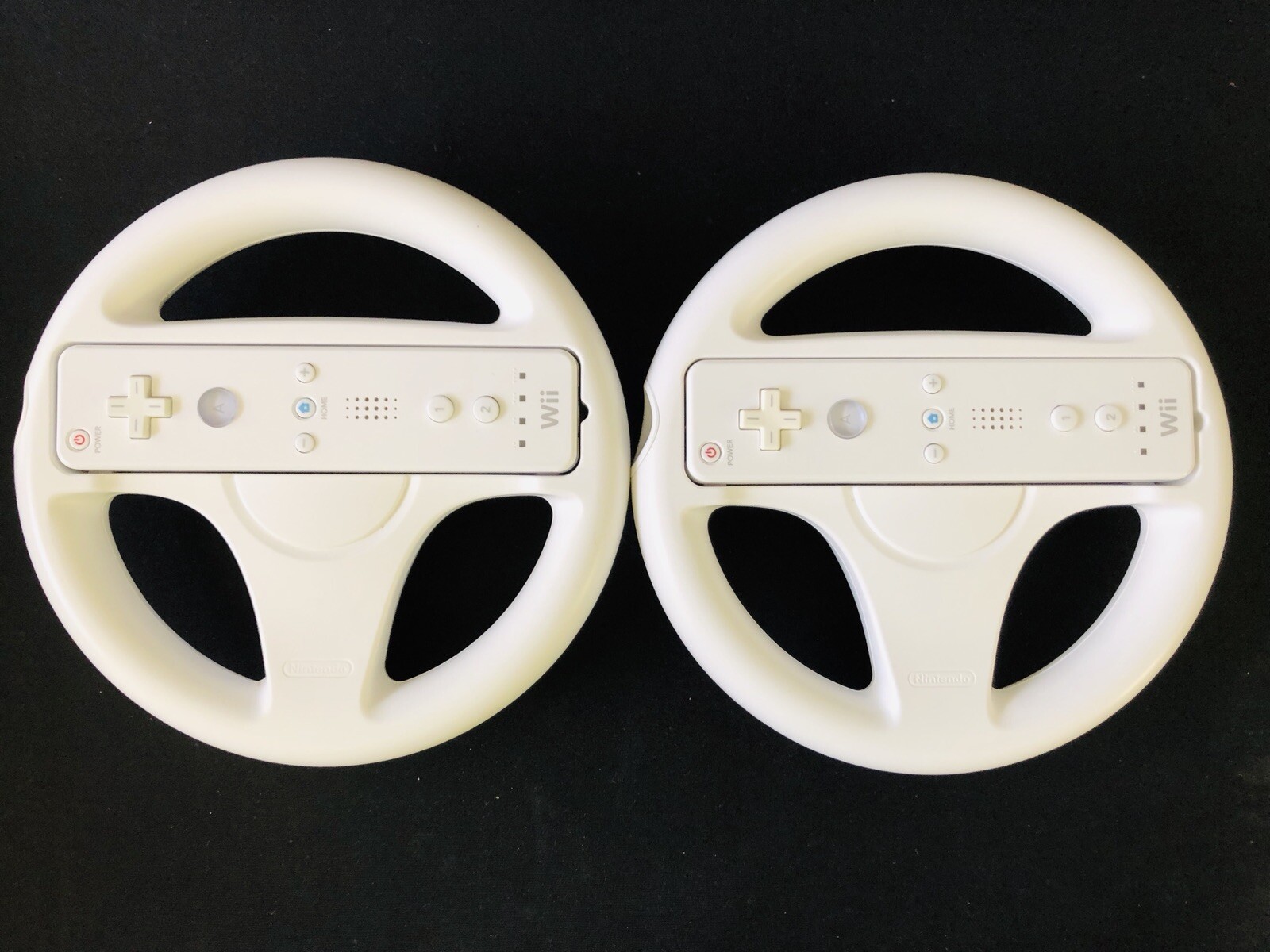 Nintendo Wii Game Console Bundle Mario Kart Wii Sports Wheels *CLEANED* Tested