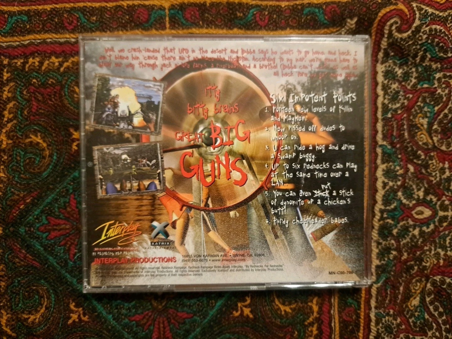 Redneck Rampage & Rides Again: Arkansas PC CD-ROM Game Lot Interplay Productions