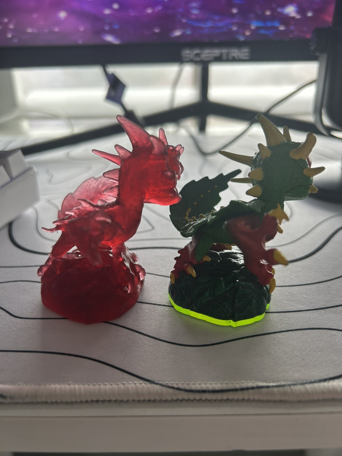 Resin 3D Printed Red Translucent Red Camo Skylander (Works In Game As S1 Camo)