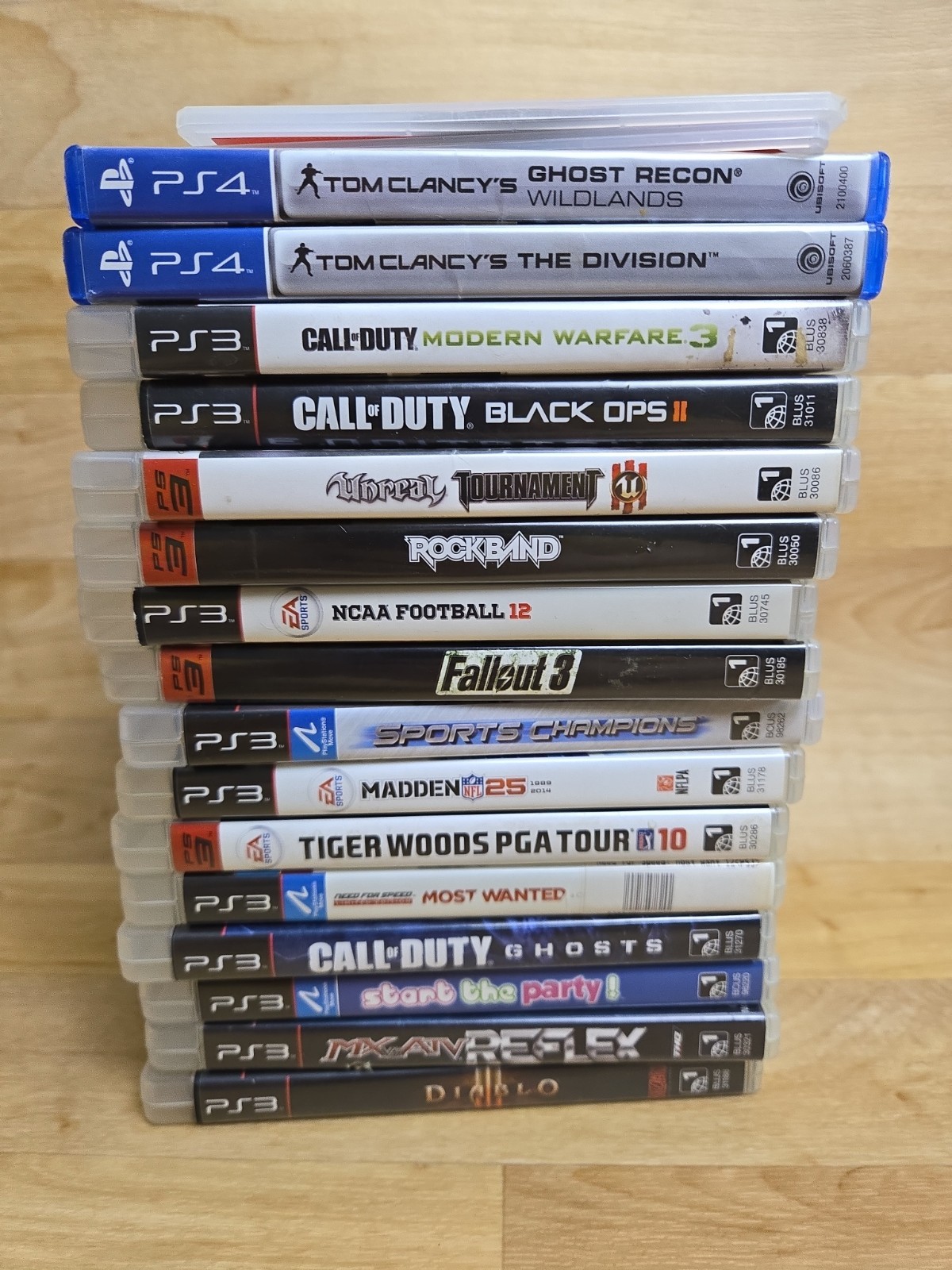 18 Assorted PS3 And PS4 Games Call Of Duty, Rockband,madden Fallout And More