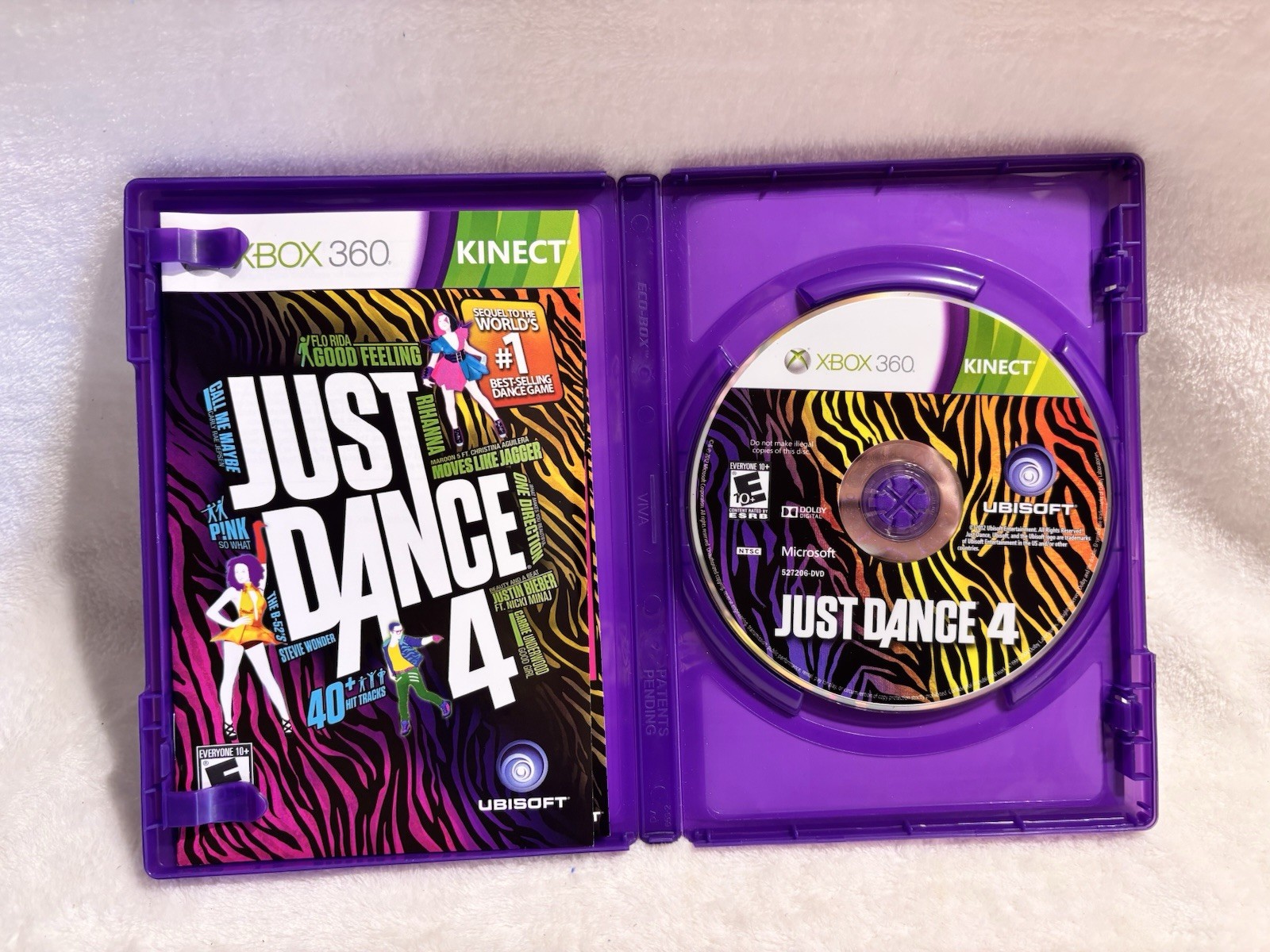 Just Dance 4 (Microsoft Xbox 360, 2012) Complete With Manual