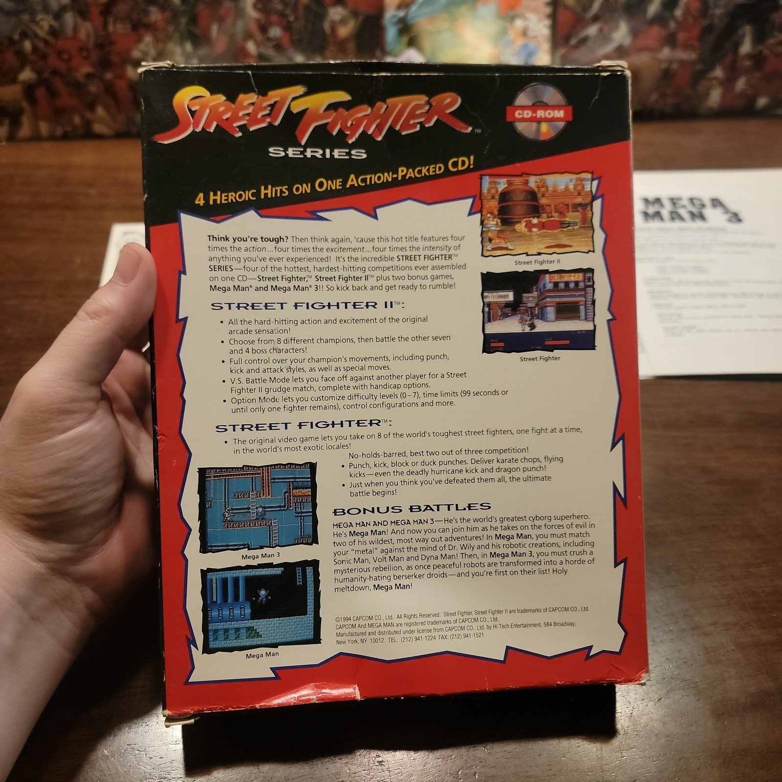Street Fighter Series w/ Mega Man & Mega Man 3 (PC, 1994) – BIG BOX – Authentic