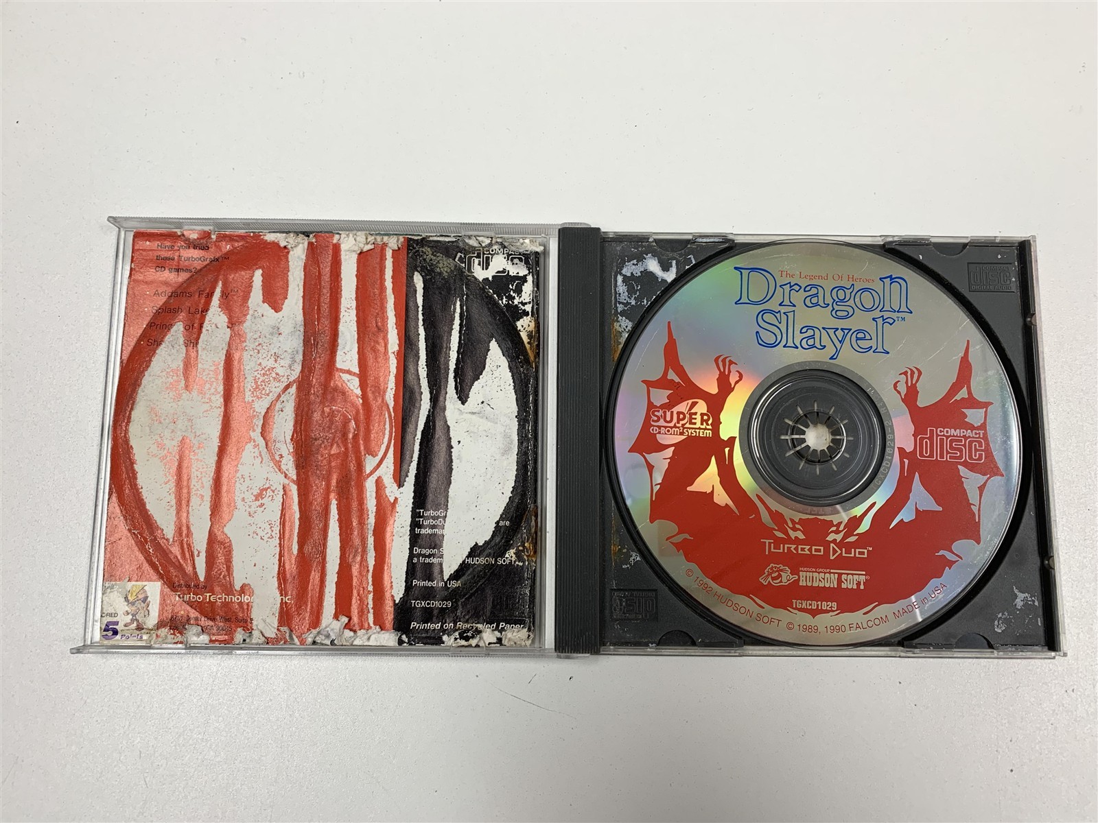 Dragon Slayer The Legend of Heroes TurboGrafx CD Super CD – READ DESC