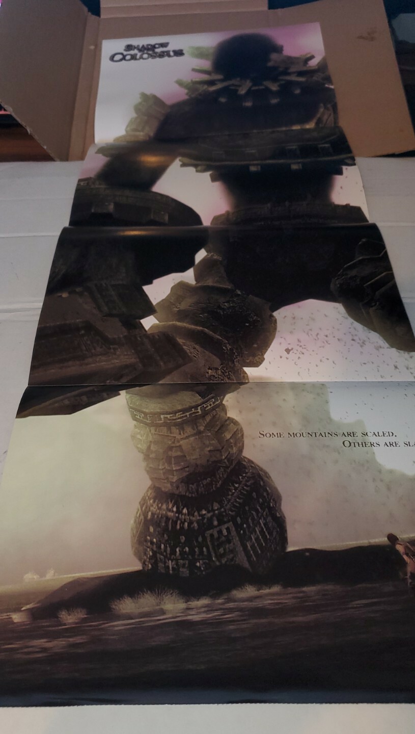 Shadow of the Colossus Playstation 2 PS2 PS1 Foldable Promo Poster Insert RARE🔥