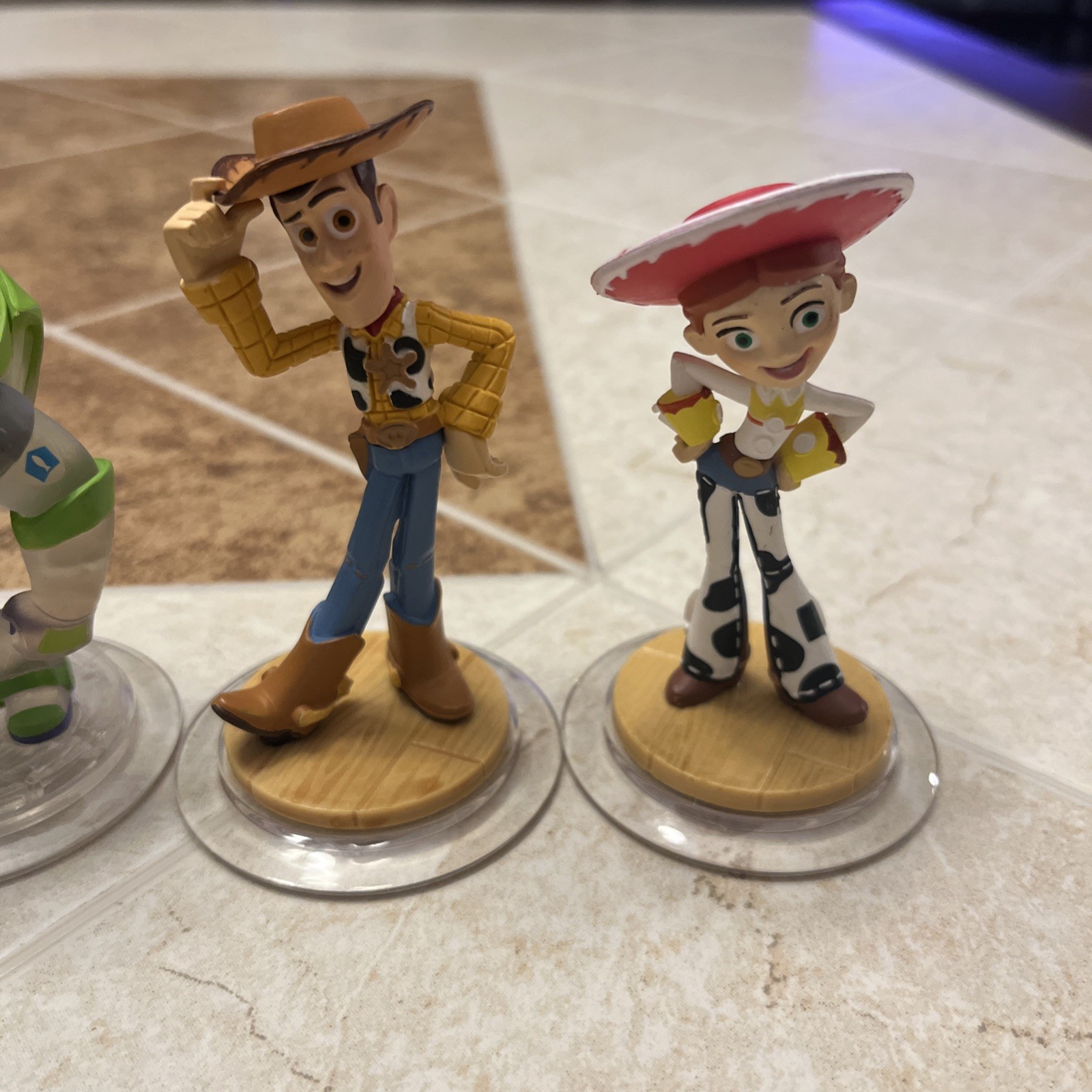 DISNEY INFINITY 1.0 Toy Story Buzz Lightyear Jessie Woody Crystal Lot Of 4