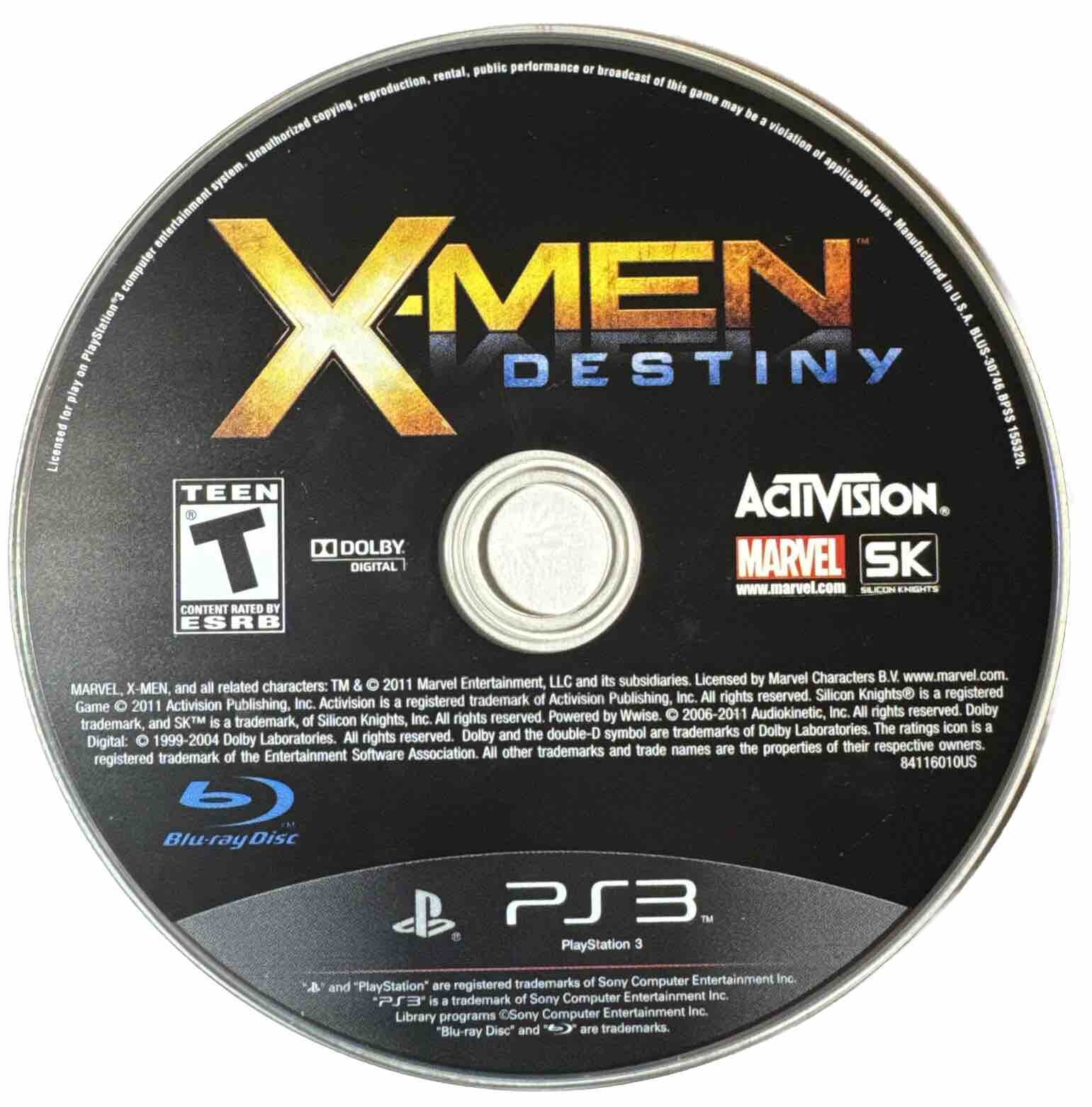 X-Men: Destiny – Sony PlayStation 3 – PS3 – *Disc Only* *Black Label*