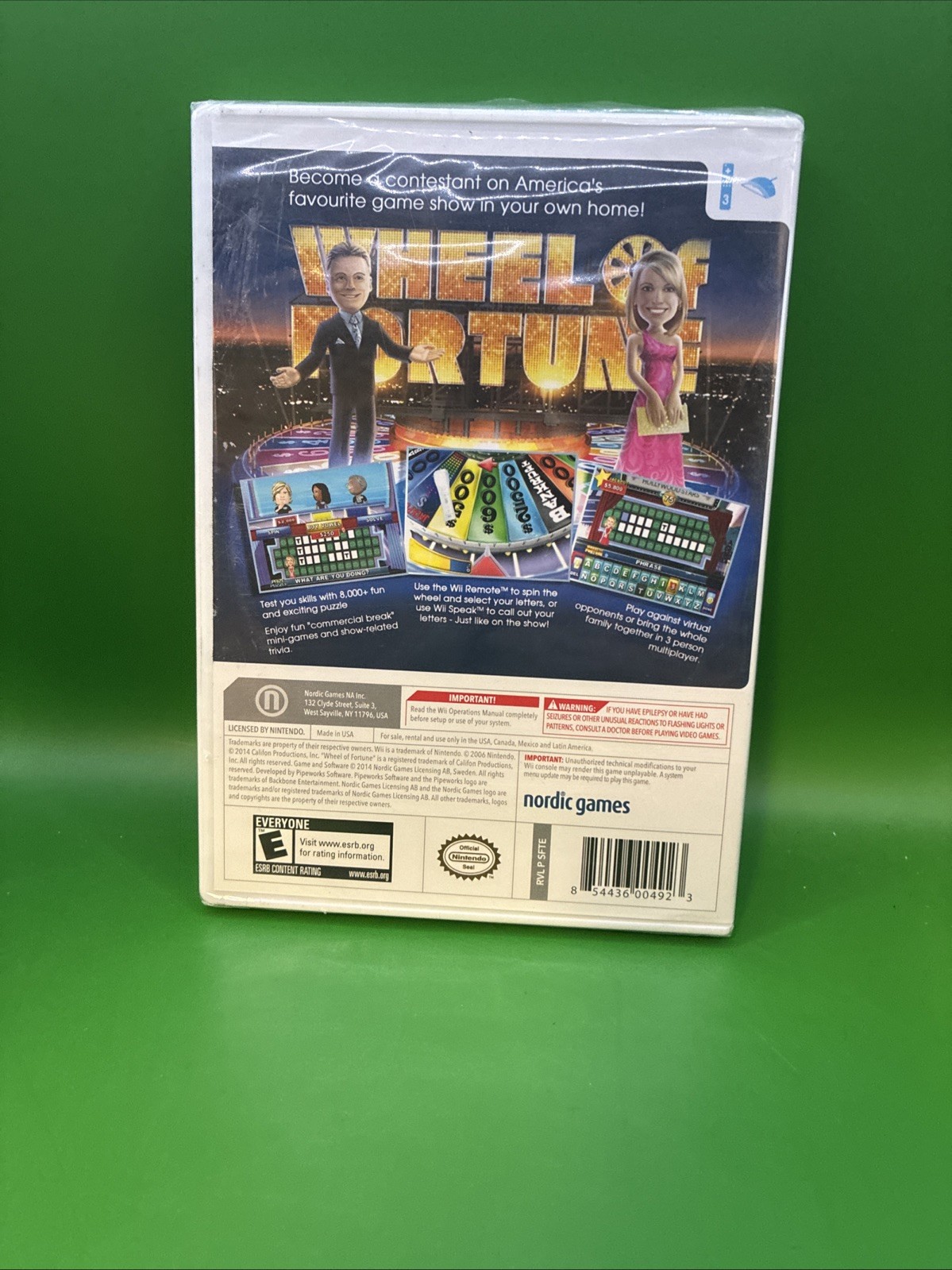 Wheel of Fortune (Nintendo Wii, Nordic Games Variant 2014) Complete w/Manual