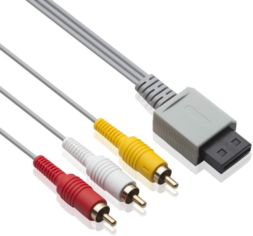 Versatile 6FT AV Cable for Wii/Wii U – Connects to TV and Monitors Easily
