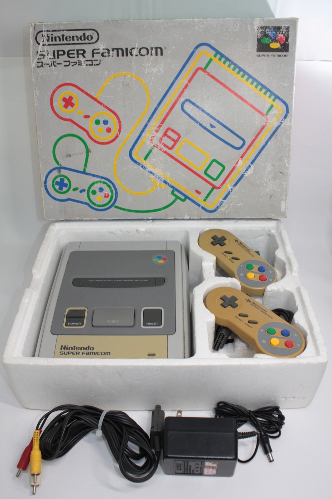 Nintendo Super Famicom Console Set SFC Japanese Language Edition Working Tested