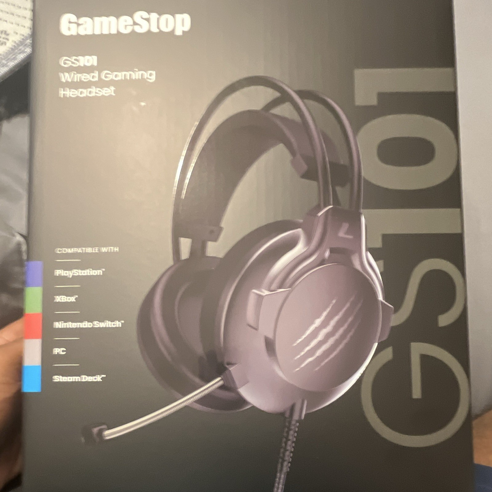 GameStop GS101 USB Wired Over-Ear Gaming Headset w/ Boom Mic, Black