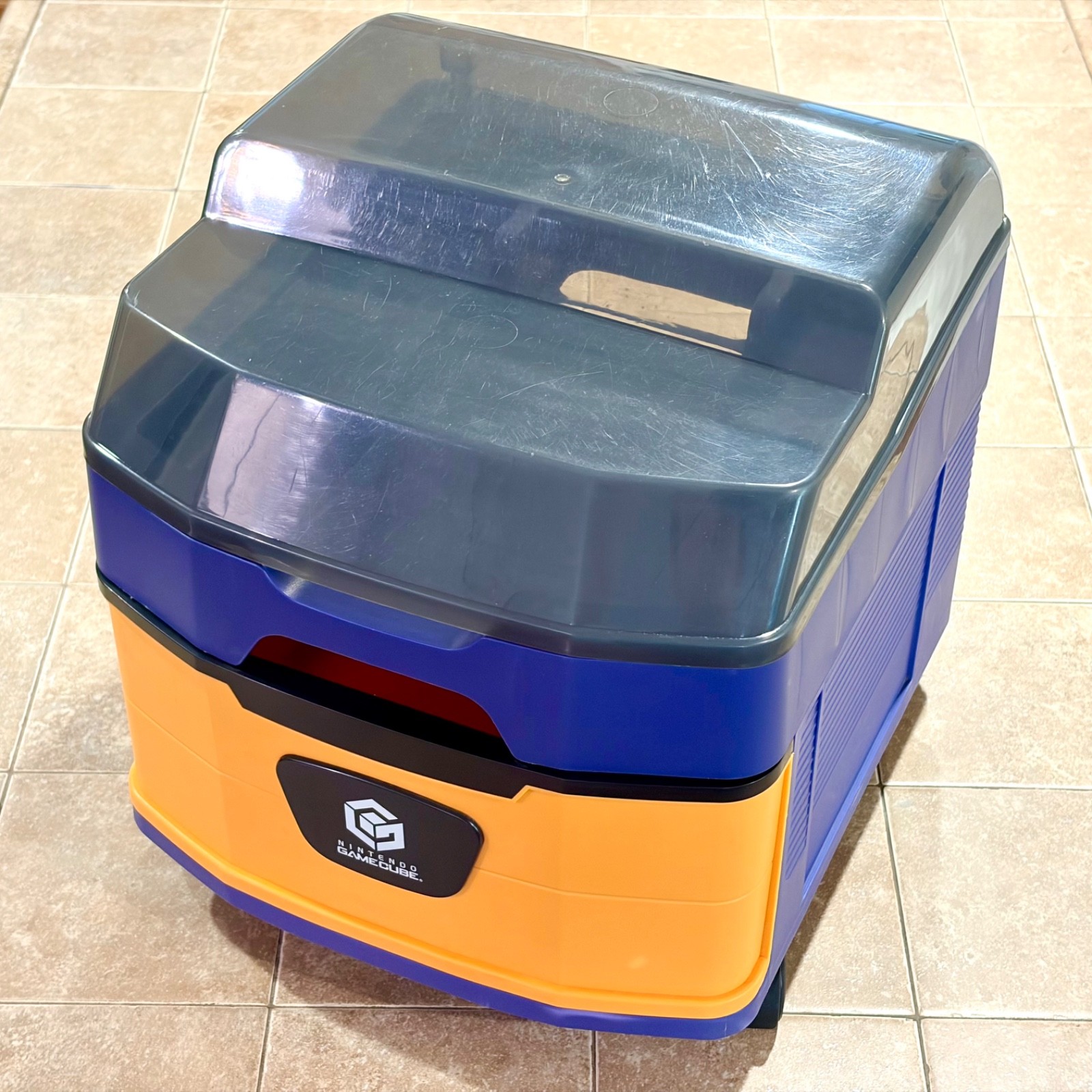 Official Nintendo GameCube Station Rack Storage Orange Purple OEM Wheels Japan