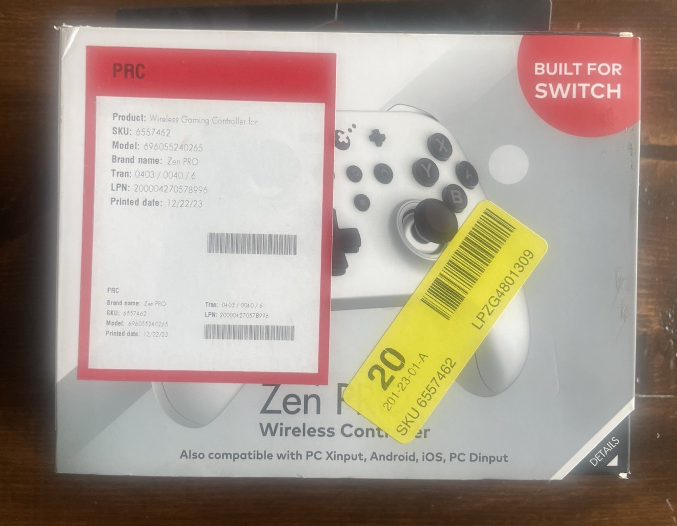 Zen PRO Wireless Controller Nintendo Switch/PC/iOS/Android -New Open Box