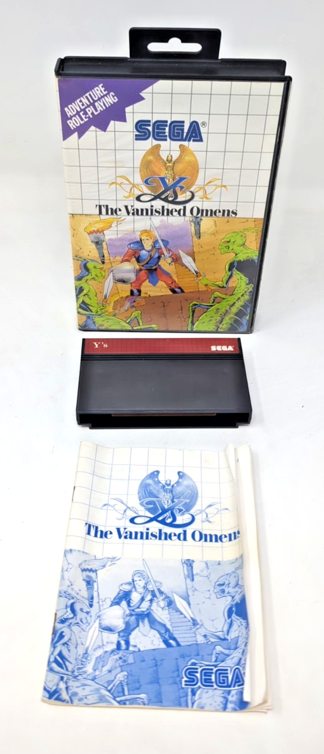Ys the Vanished Omens Authentic, Tested – Sega Master System Manual cartridge