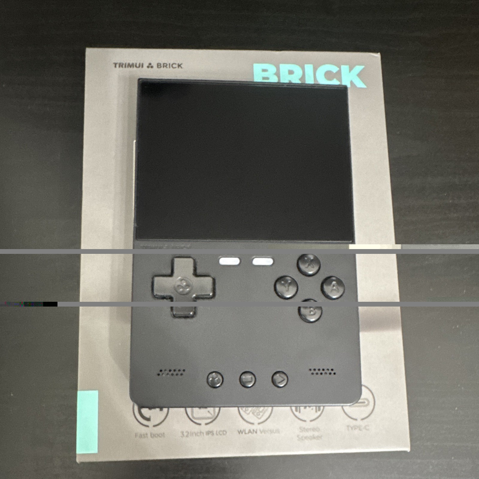 Trimui Brick Retro Handheld Video Game Console – Black, w/Screen Protectors